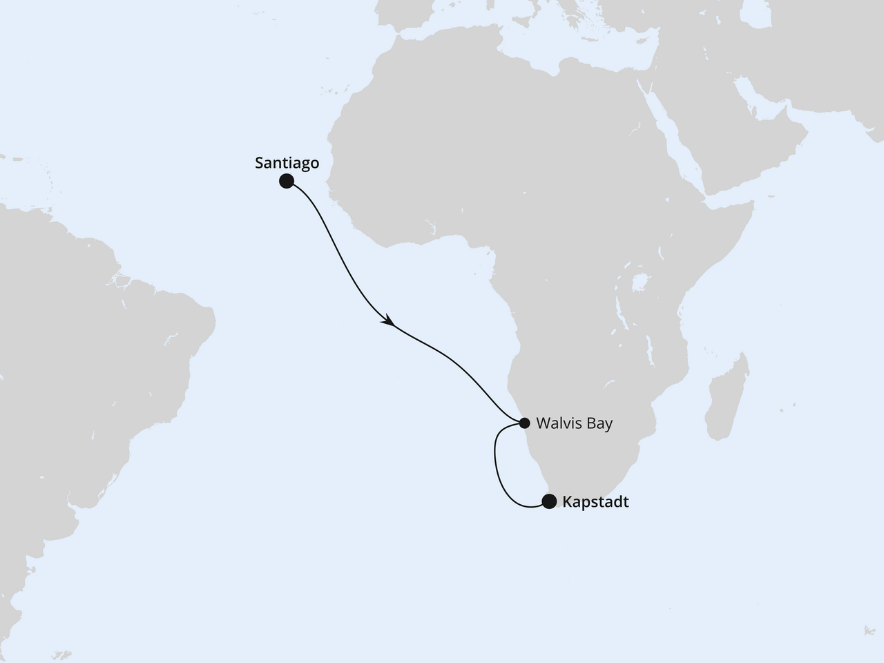 Von den Kapverden über Namibia nach Kapstadt