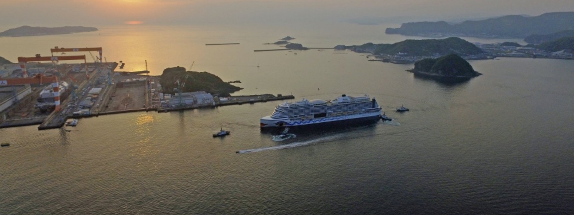 Neubau AIDAperla ist auf dem Weg nach Palma de Mallorca