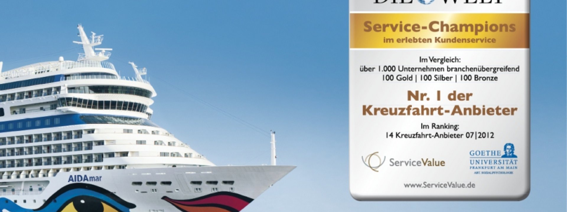 AIDA Cruises ist Service-Champion 2012